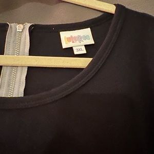 BNWT LuLaRoe dress. Black. Zipper back.